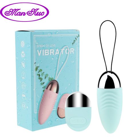 Man nuo 10 Modes Kegal Ball Love Egg Wireless Jump Egg Vibrator Powerful Bullet Ben Wa Balls Sex Toy for Women With Retailed Box