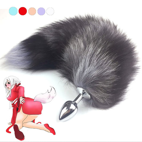 Fox Tail Metal &Silicone Anal Butt Plug Sex Toys Animal Role Play BDSM Sex Products For Woman Couples Adult Games Erotic Cosplay