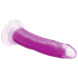 7 Inch Glow-in-the-Dark Silicone Dildo - Purple